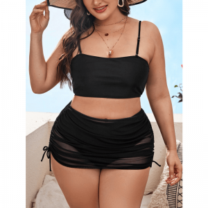 Tres piezas de la moda trajes de baño sin respaldo