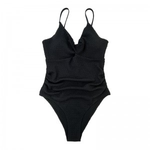 Sling de trajes de baño plisados de una pieza