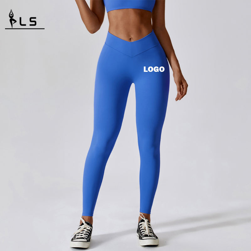 SC1094 STRING FUERA BAÍZ RESISTA V BRILLABLA VAJA Corte Nylon Spandex Leggings Butt Lift Pants Leggings para mujeres