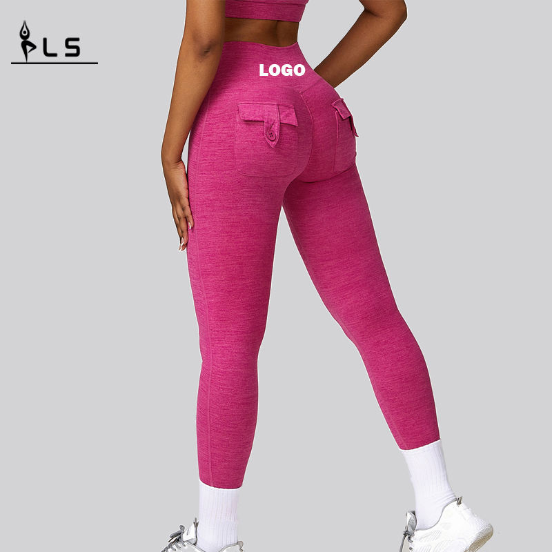 SC1093 Leggings de entrenamiento para mujeres Leggings de tope de arranque de cintura alta con bolsillos