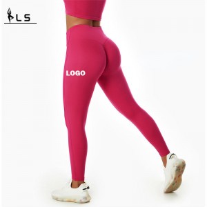 SC101010 Precio al por mayor de la cintura alta Pantalones de yoga Leggings Scrunch Butt Leggings para mujeres con logotipo personalizado