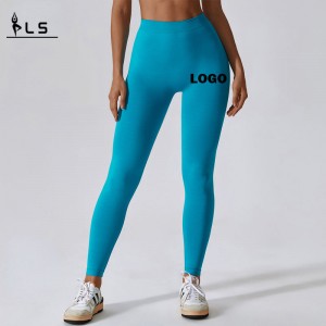 SC10115 Control Mujeres Pantalones de yoga sin costura Leggings V cortados de alta calidad Pantalones Estirados de la cintura alta de yoga para mujeres