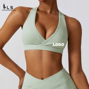 SC10139 Sport Women Damas Empujadas hacia atrás Entrenamiento de la belleza Yoga Sports sujetador deportivo Mujer Mujer sujetador de yoga de uso Fitness Tops