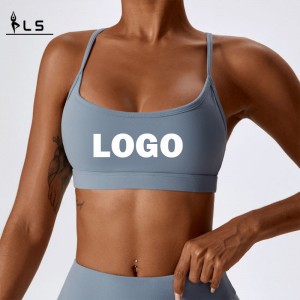 SC10164 Cross Back Yoga Sports Bra Alto impacto LOGO ALCADO ENTRAR Mujeres Sports Bra al por mayor de yoga