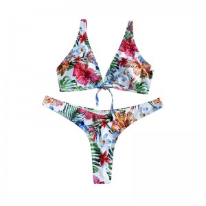 Traje de baño de dos piezas de reverso de proa étnica de estilo étnico